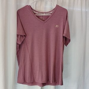 Aeropostale Women's Mauve Dusty Rose V-Neck Tee 1X